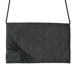 La Regale Evening Bag Pleated Organza Satin Bow Clutch Braided Strap Hong Kong